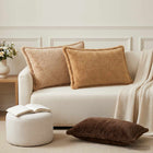 Kussensloop 2 st HOUTEN Taupe 50 x 70 cm Nep Konijnenbont