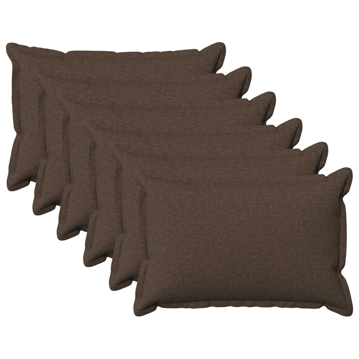 Kussensloop 6 pcs HOUTEN Taupe 50 x 75 cm Faux Linnen