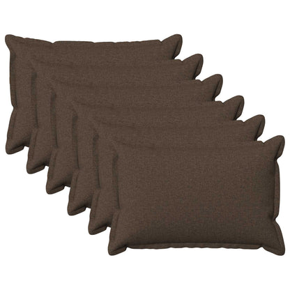 Kussensloop 6 pcs HOUTEN Taupe 50 x 75 cm Faux Linnen