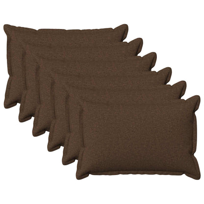 Kussensloop 6 pcs HOUTEN Bruin 50 x 75 cm Faux Linnen