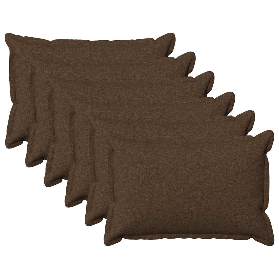 Kussensloop 6 pcs HOUTEN Bruin 50 x 75 cm Faux Linnen