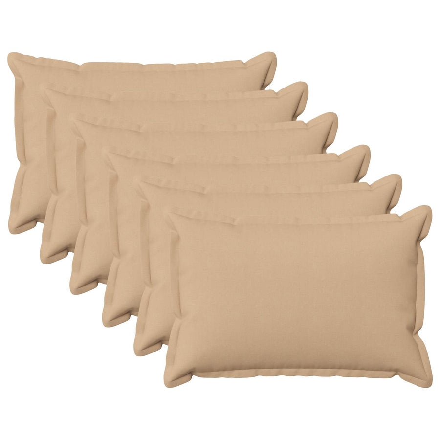 Kussensloop 6 pcs HOUTEN Crèmekleurig 50 x 75 cm Faux Linnen