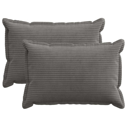 Kussensloop 2 st HOUTEN Donkergrijs 50 x 75 cm corduroy