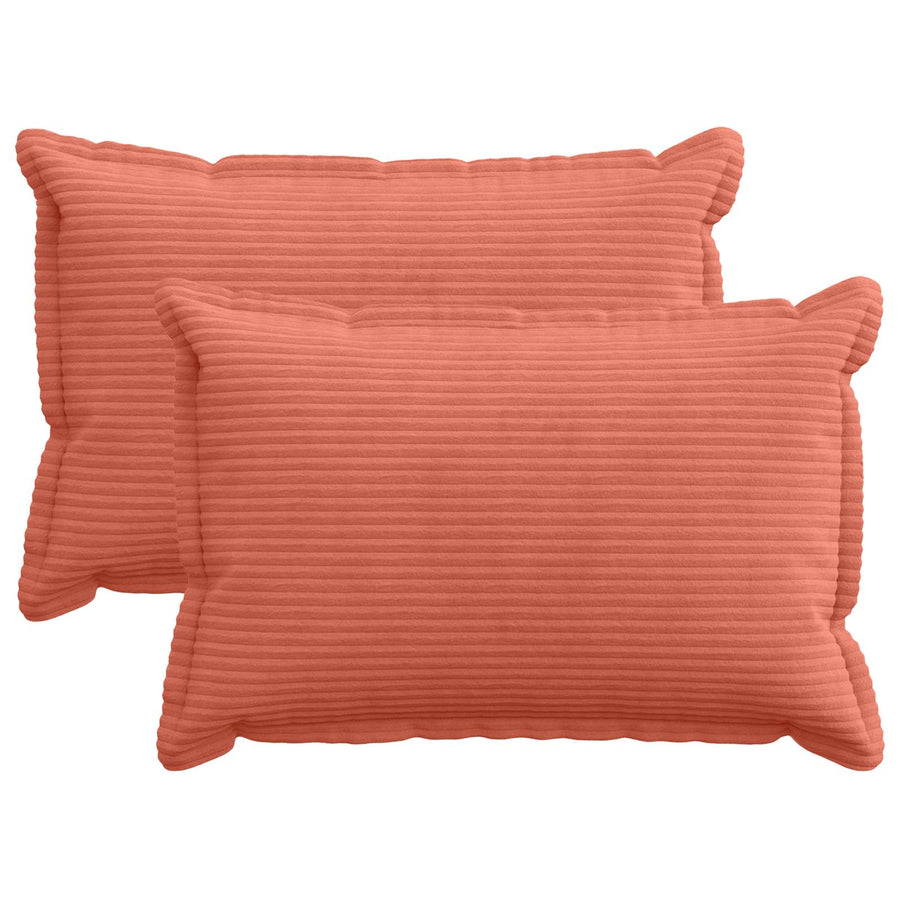 Kussensloop 2 st HOUTEN Rood-oranje 50 x 75 cm corduroy