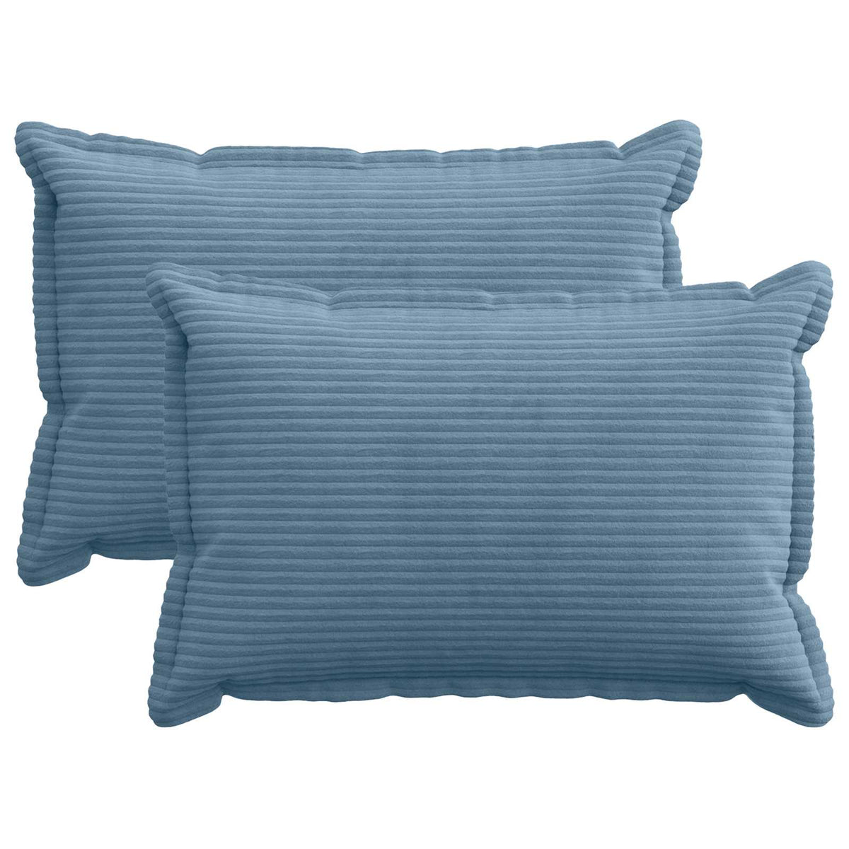 Kussensloop 2 st HOUTEN Blauw 50 x 75 cm corduroy
