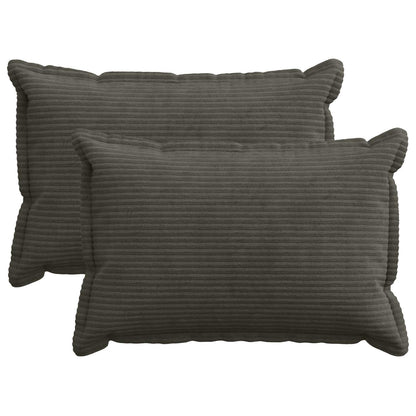 Kussensloop 2 st HOUTEN Antraciet 50 x 75 cm corduroy