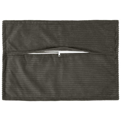Kussensloop 6 st HOUTEN Antraciet 50 x 75 cm corduroy