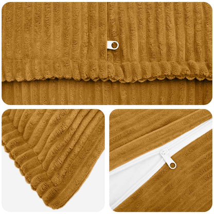 Kussensloop 2 st HOUTEN Geel 50 x 75 cm corduroy