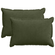 Kussensloop 2 st groen 50x75 cm corduroy