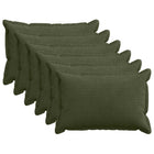 Kussensloop set 6 stuks groen corduroy 50 x 75 cm