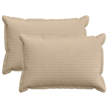 Kussensloop 2 st HOUTEN Taupe 50 x 75 cm corduroy