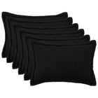 Kussensloop 6 stuks zwart 50 x 75 cm bouclé