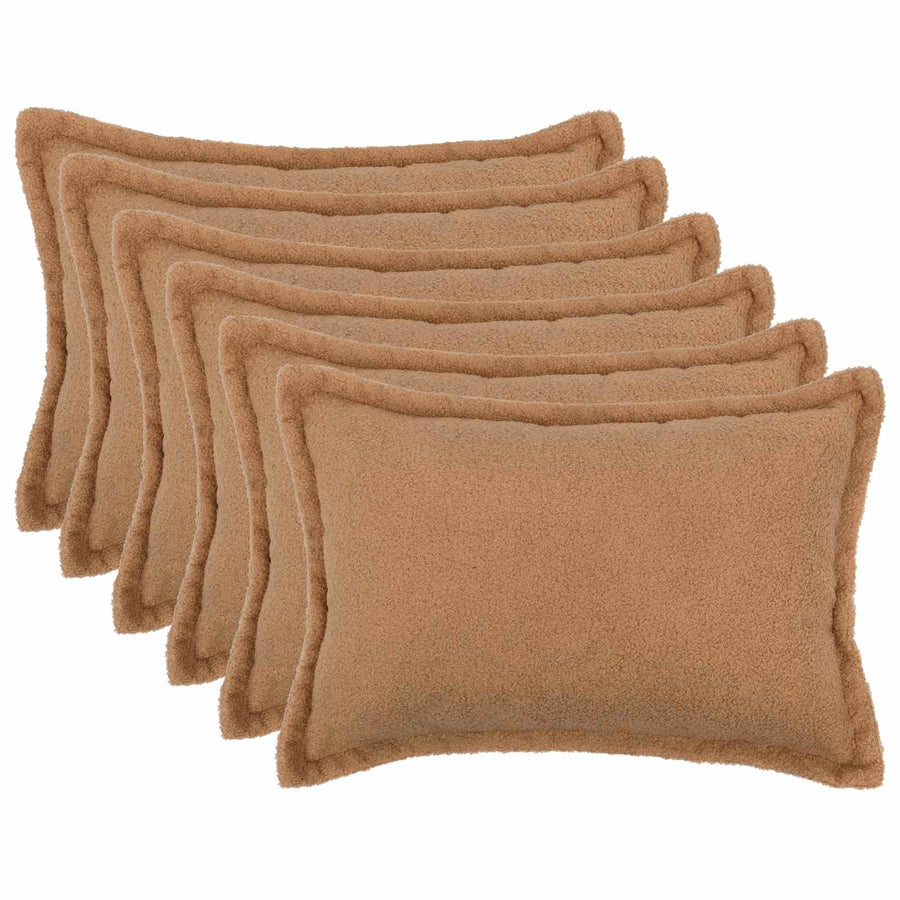 Kussensloop 6 pcs HOUTEN Beige 50 x 75 cm Bouclé