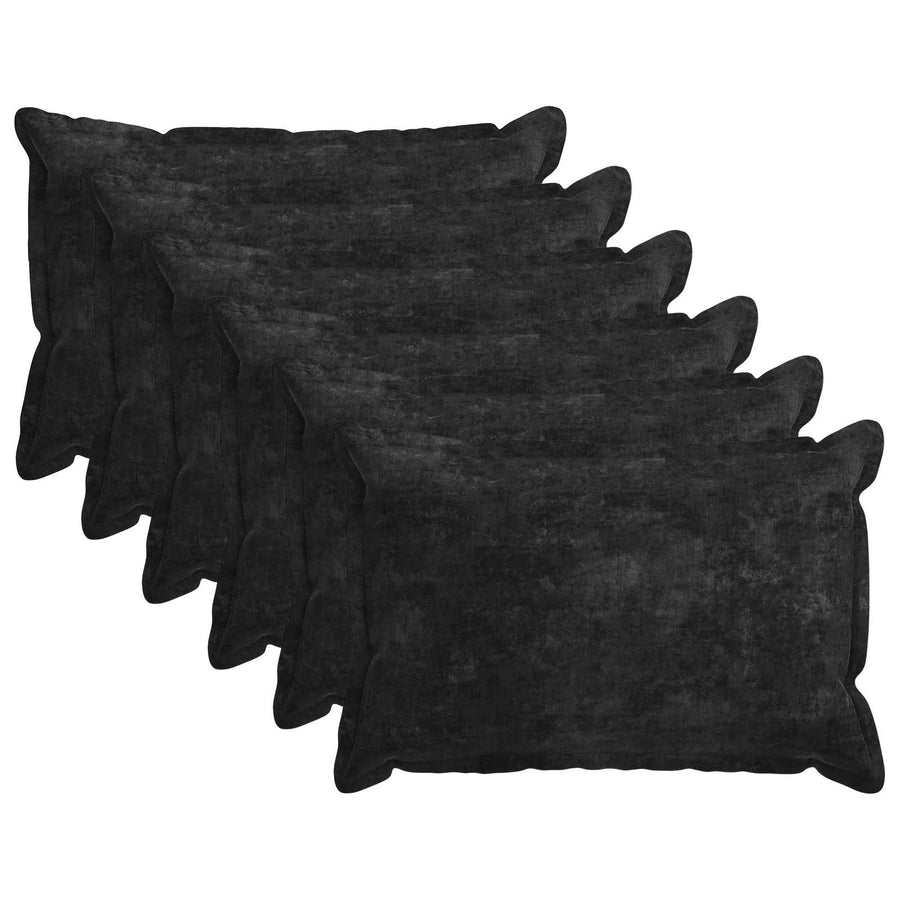 Kussensloop 6 st HOUTEN Antraciet 50 x 75 cm Chenille Stof