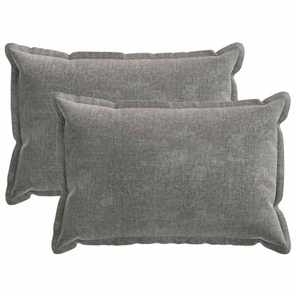 Kussensloop 2 st HOUTEN Donkergrijs 50 x 75 cm Chenille Stof