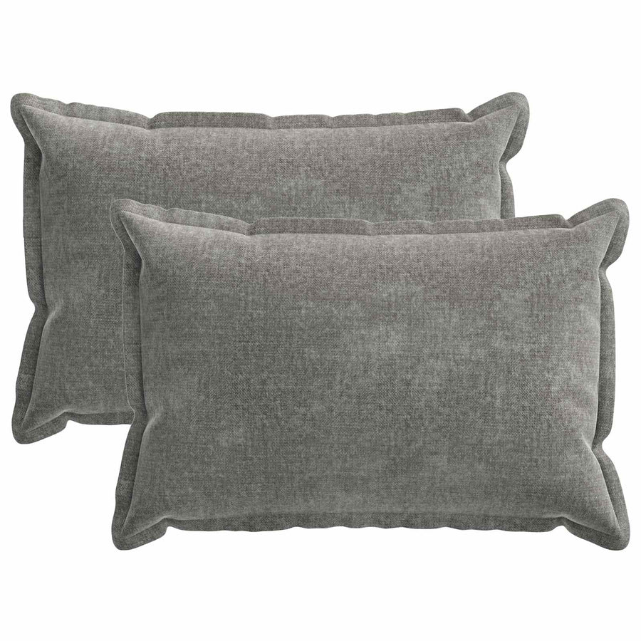 Kussensloop 2 st HOUTEN Donkergrijs 50 x 75 cm Chenille Stof