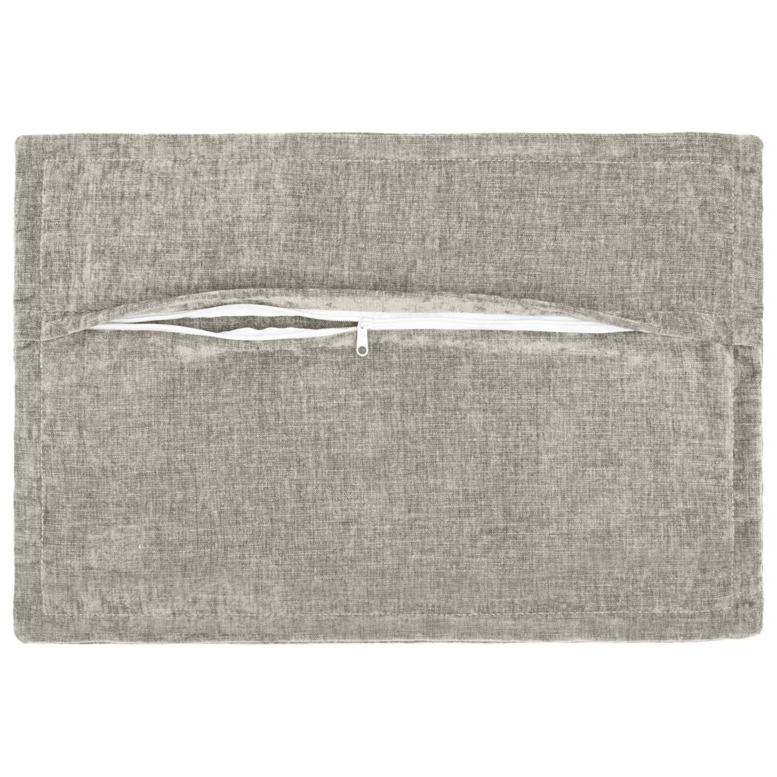 Kussensloop 2 st HOUTEN Lichtgrijs 50 x 75 cm Chenille Stof
