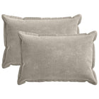 Kussensloop 2 st lichtgrijs 50x75 cm chenille