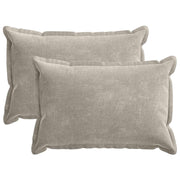 Kussensloop 2 st lichtgrijs 50x75 cm chenille