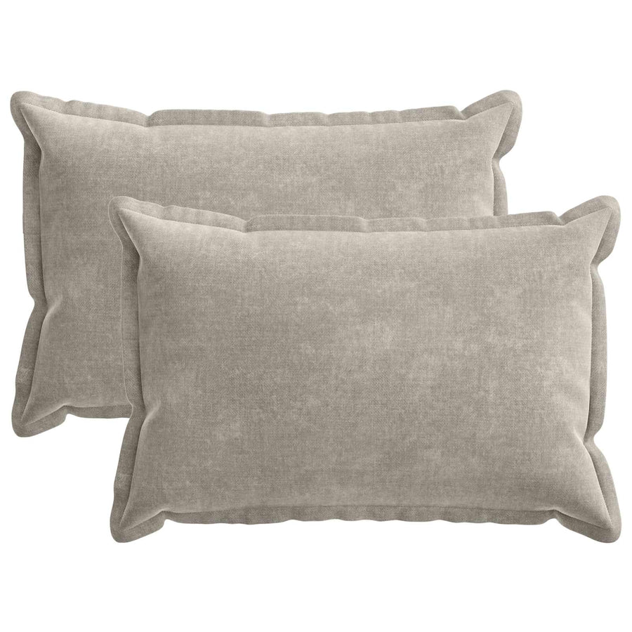 Kussensloop 2 st HOUTEN Lichtgrijs 50 x 75 cm Chenille Stof
