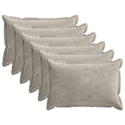 Kussensloop 6 st lichtgrijs 50x75 cm chenille