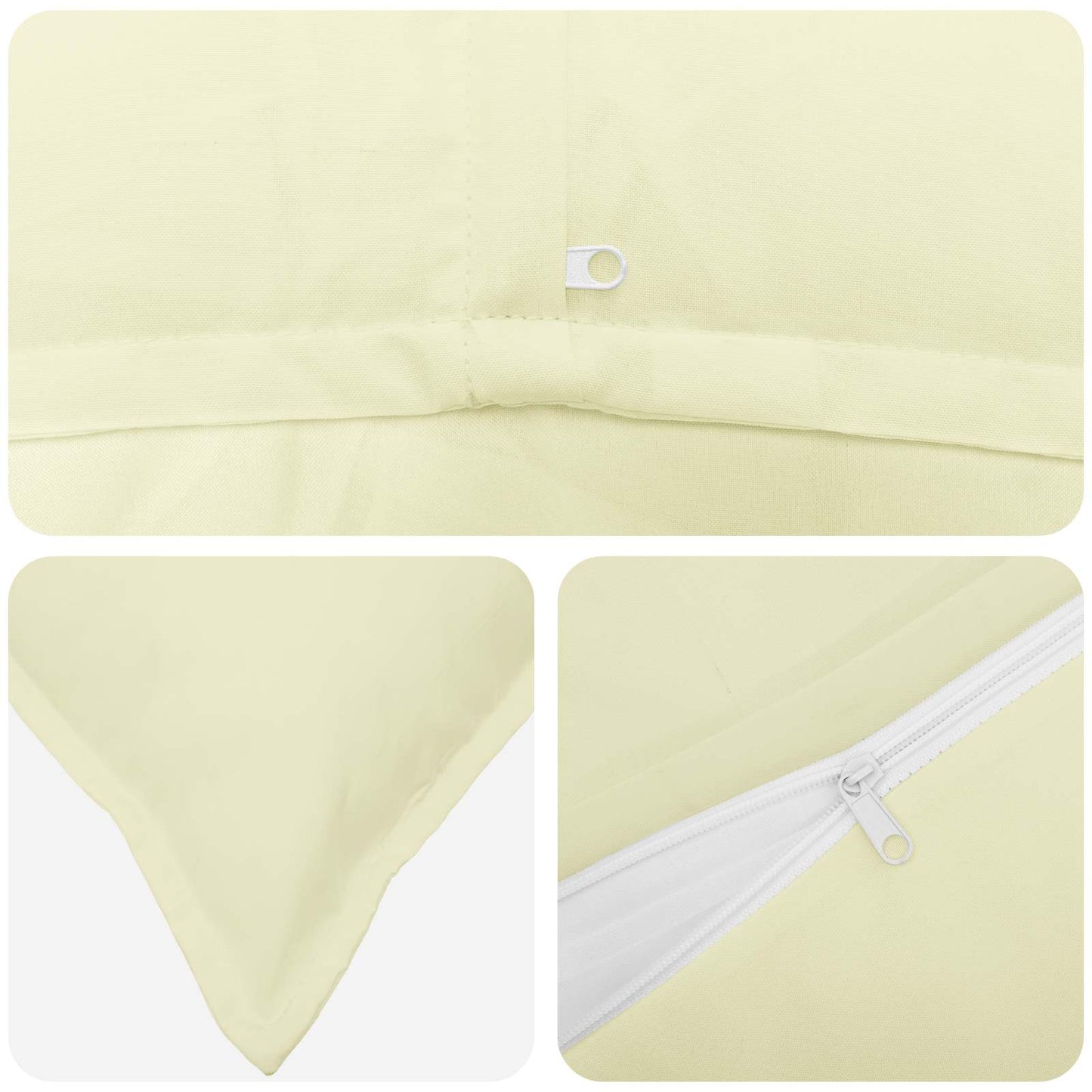 Kussensloop 6 st HOUTEN Crèmekleurig 50 x 75 cm Polyester
