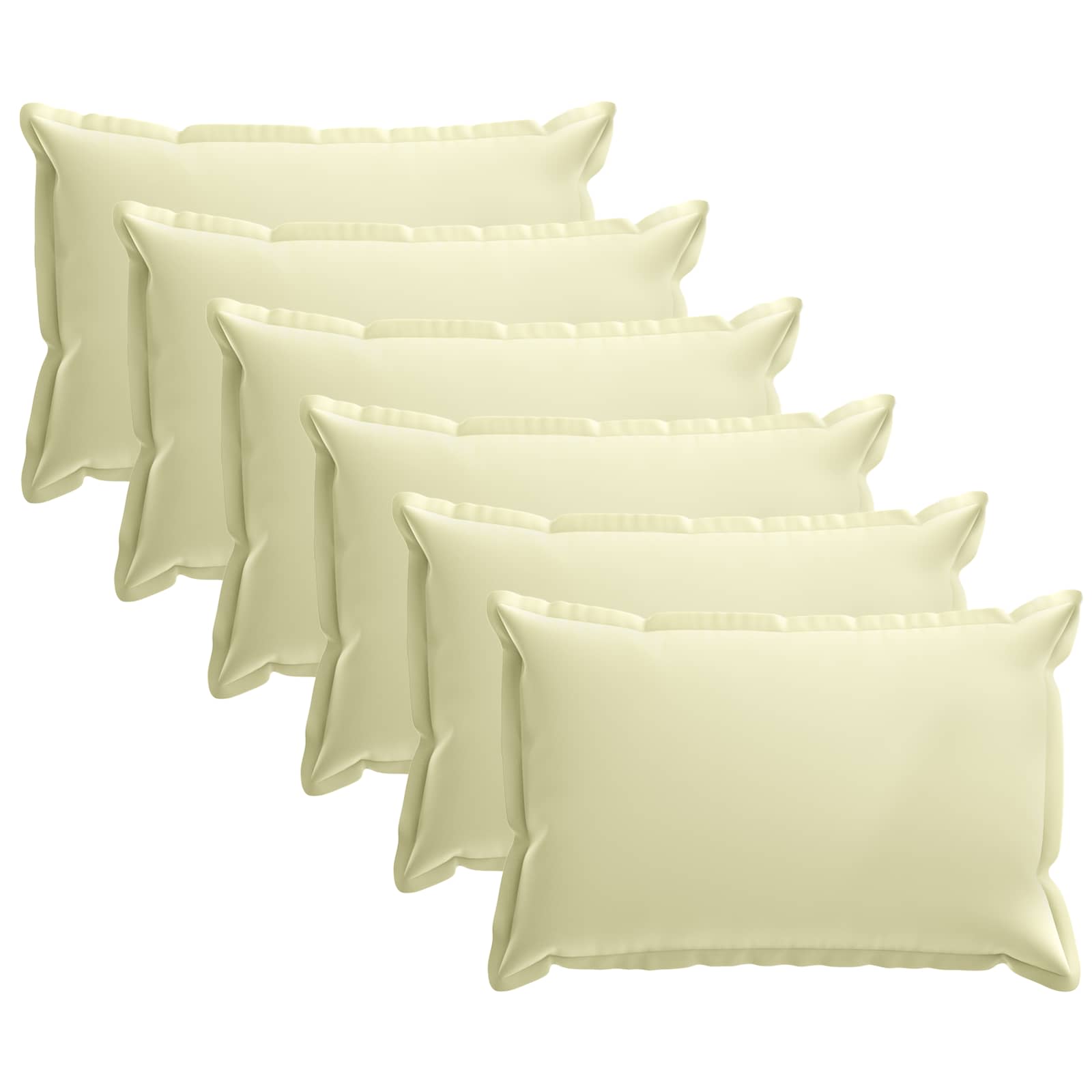 Kussensloop 6 st HOUTEN Crèmekleurig 50 x 75 cm Polyester