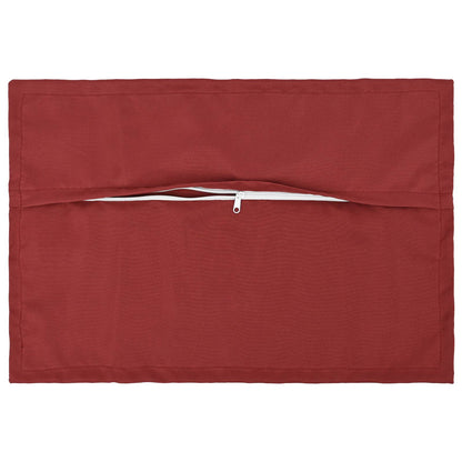 Kussensloop 6 st HOUTEN Wijnrood 50 x 75 cm Polyester