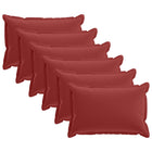 Kussensloop 6 st HOUTEN Wijnrood 50 x 75 cm Polyester