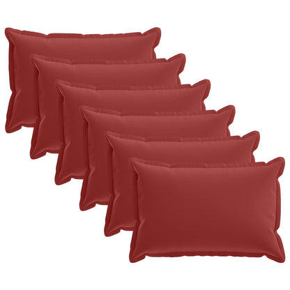 Kussensloop 6 st HOUTEN Wijnrood 50 x 75 cm Polyester