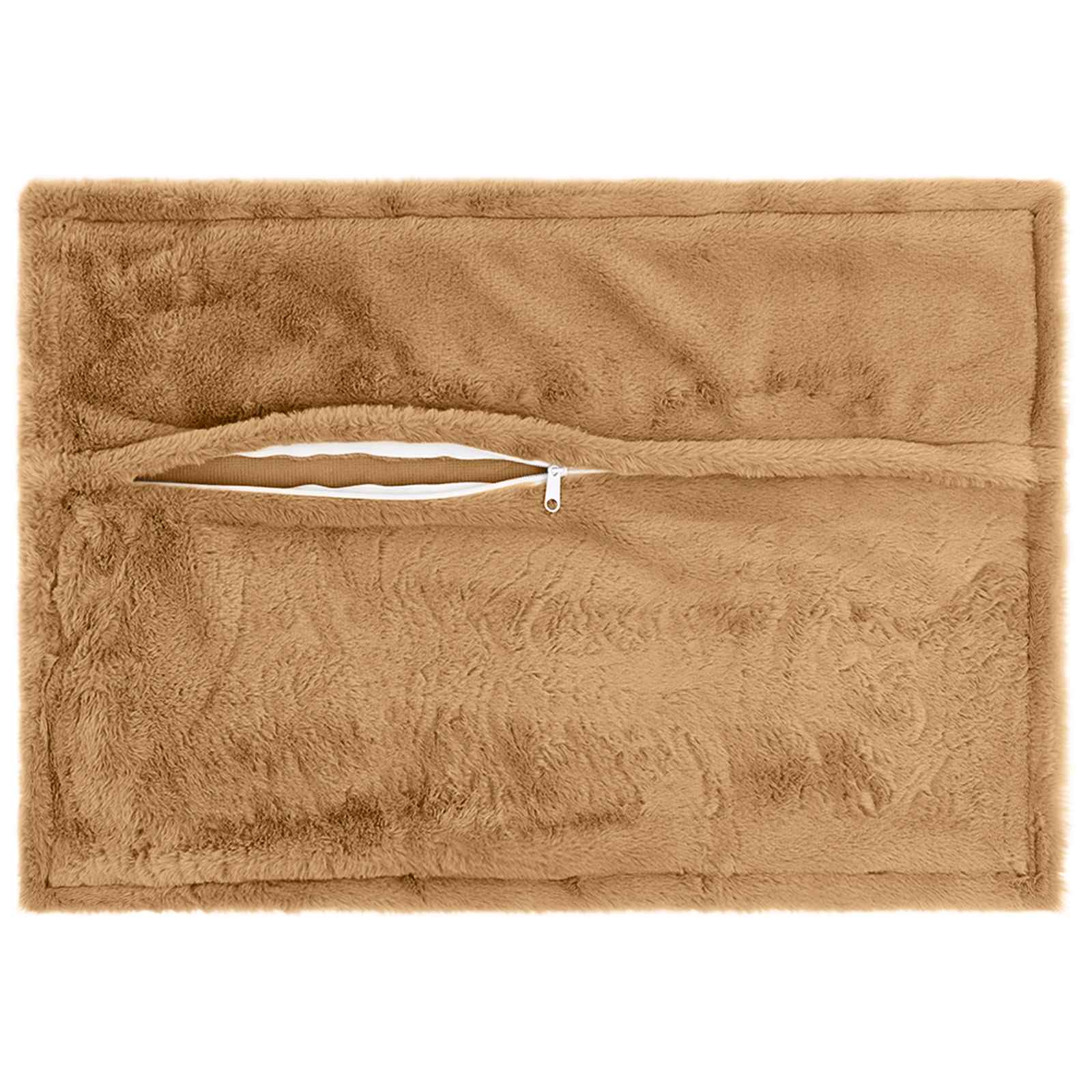 Kussensloop 6 st HOUTEN Taupe 50 x 75 cm Nep Konijnenbont