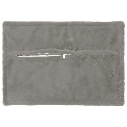 Kussensloop 2 st HOUTEN Lichtgrijs 50 x 75 cm Nep Konijnenbont