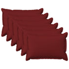 Kussensloop set 6 stuks wijnrood 50x80 cm kunstlinnen