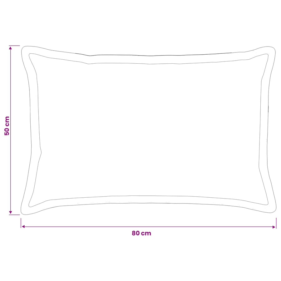 Kussensloop 6 pcs HOUTEN Zwart 50 x 80 cm Fluweel
