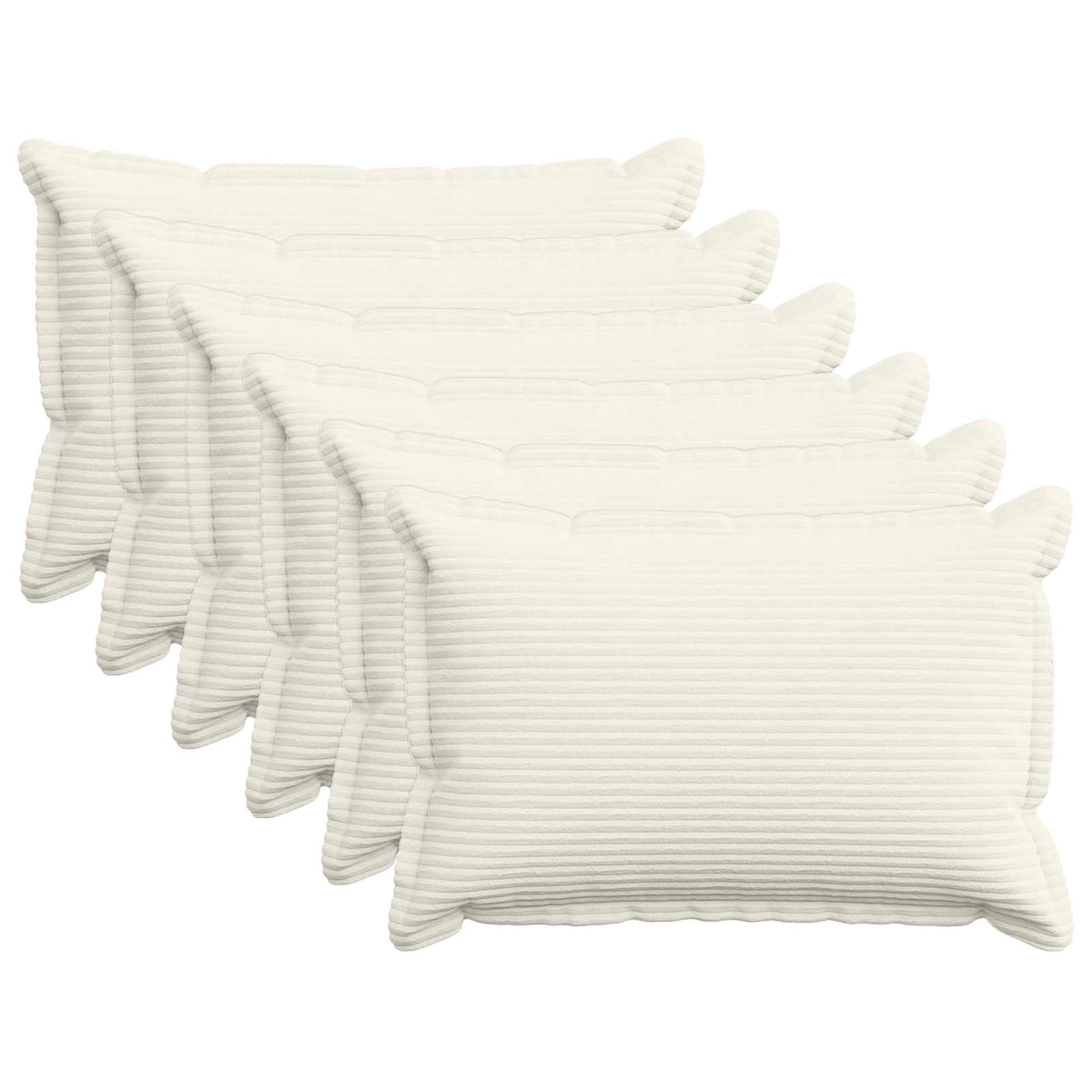 Kussensloop 6 st HOUTEN Crèmekleurig 50 x 80 cm corduroy