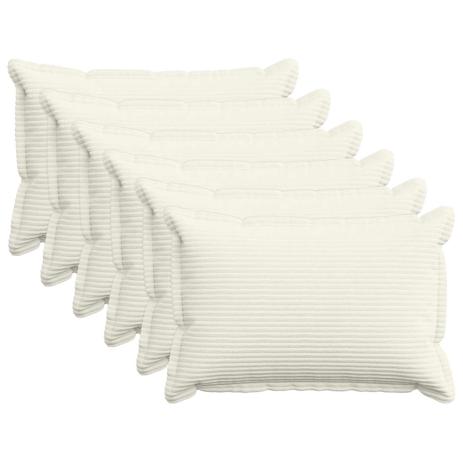 Kussensloop 6 st HOUTEN Crèmekleurig 50 x 80 cm corduroy