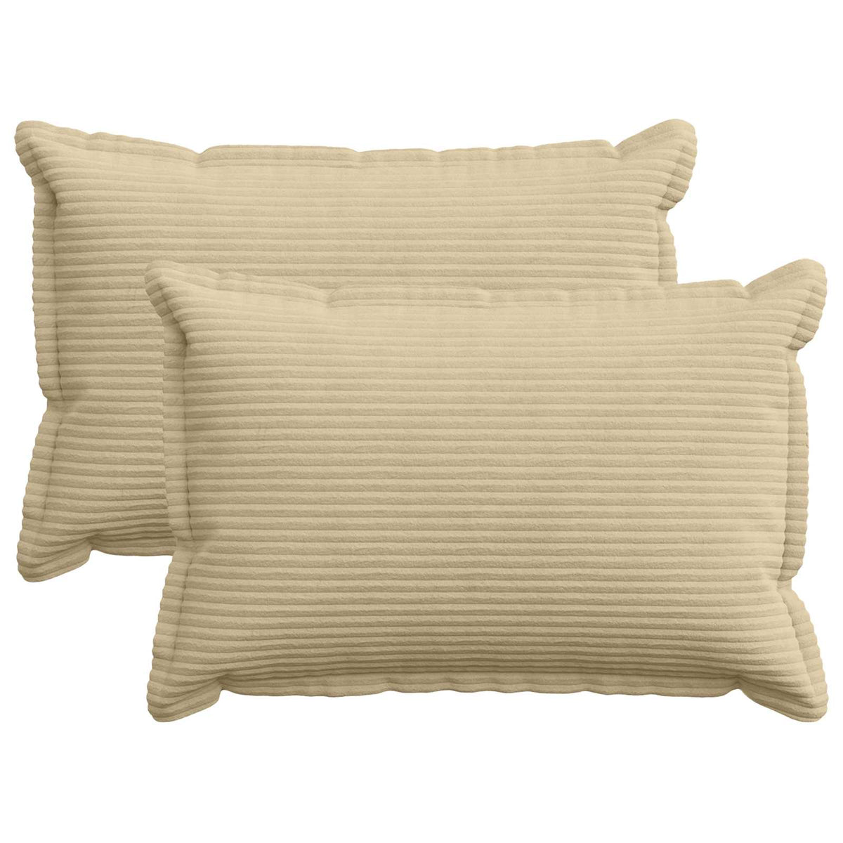 Kussensloop 2 st HOUTEN Lichtgroen Grijs 50 x 80 cm corduroy