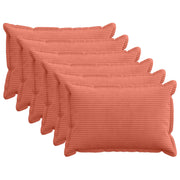 Kussensloop 50x80 cm corduroy rood-oranje set 6