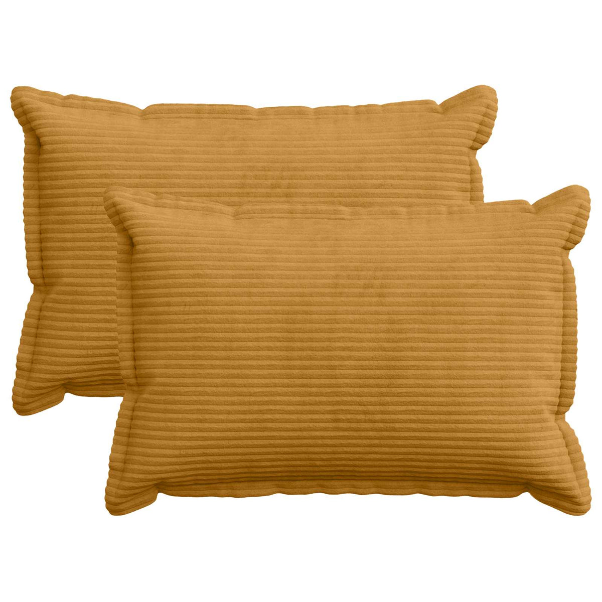 Kussensloop 2 st HOUTEN Geel 50 x 80 cm corduroy