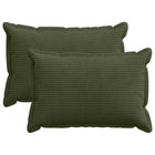 Kussensloop 2 st 50 x 80 cm groen corduroy