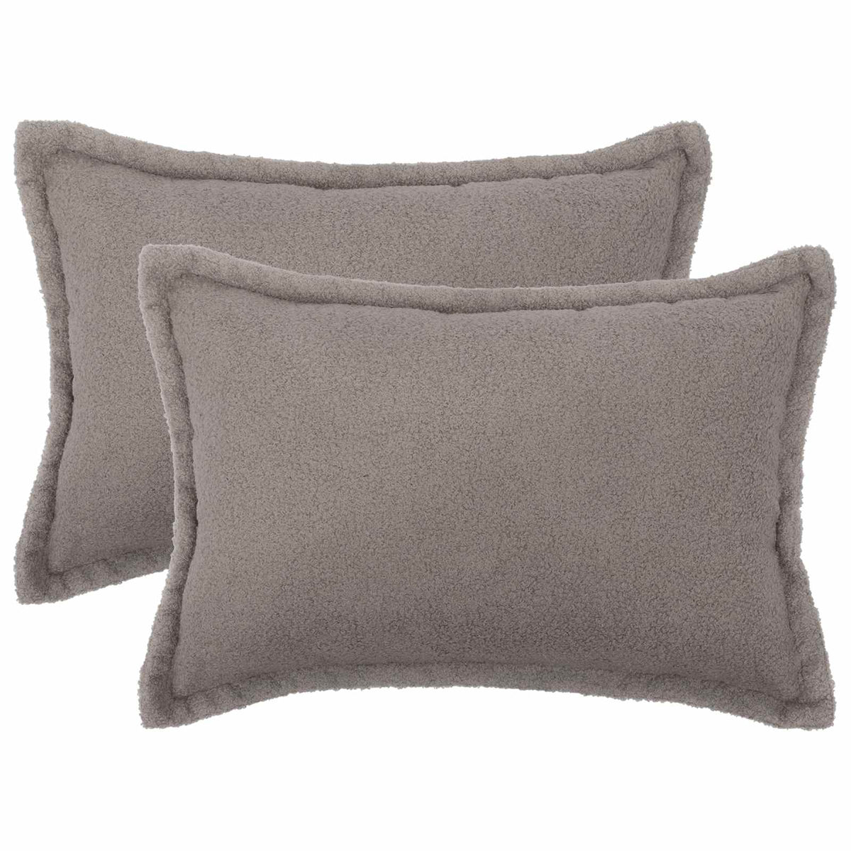 Kussensloop 2 pcs HOUTEN Lichtgrijs 50 x 80 cm Bouclé