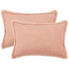 Kussensloop set 2 roze 50 x 80 cm bouclé