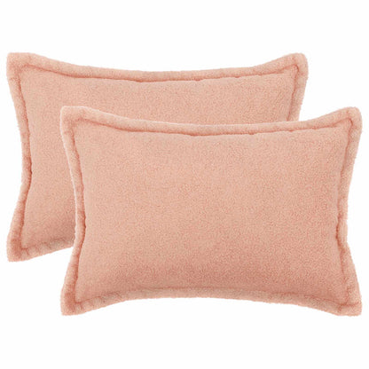 Kussensloop 2 pcs HOUTEN Roze 50 x 80 cm Bouclé