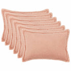 Kussensloop 6 st roze bouclé 50 x 80 cm