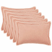Kussensloop 6 st roze bouclé 50 x 80 cm
