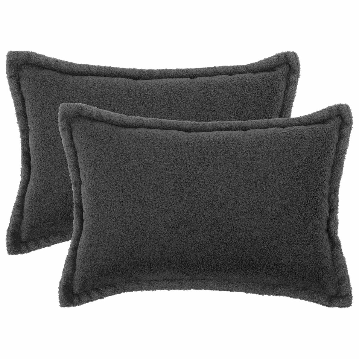 Kussensloop 2 pcs HOUTEN Donkergrijs 50 x 80 cm Bouclé