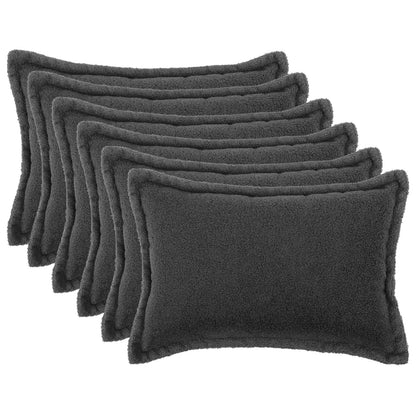 Kussensloop 6 pcs HOUTEN Donkergrijs 50 x 80 cm Bouclé
