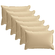 Kussenslopen set beige 50 x 80 cm polyester (6 stuks)