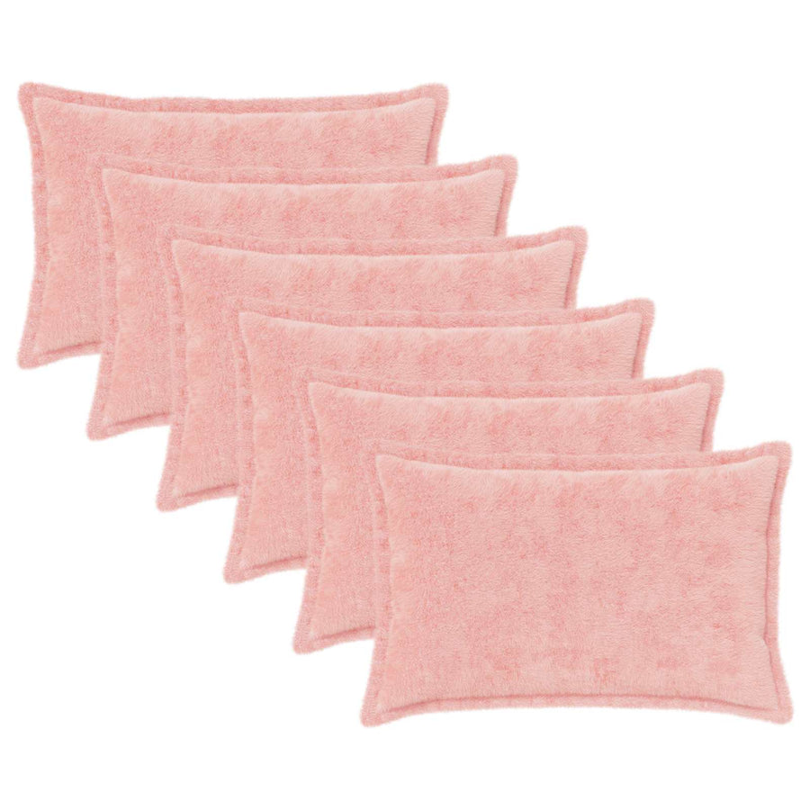 Kussensloop 6 st HOUTEN Roze 50 x 80 cm Nep Konijnenbont
