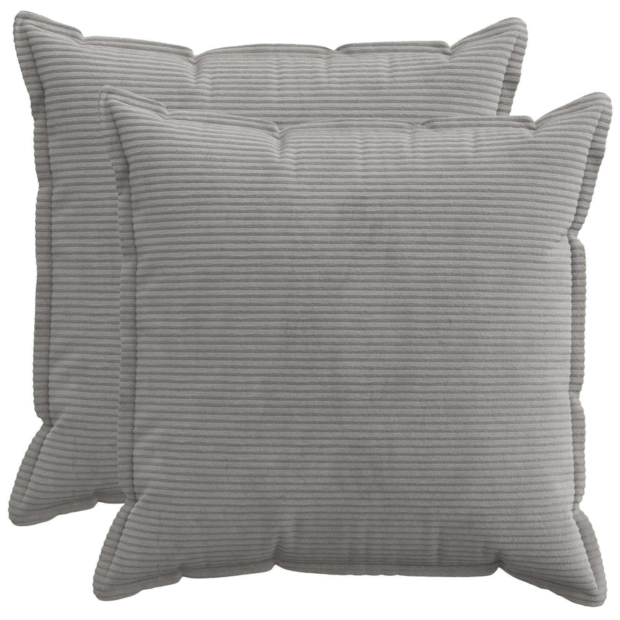 Kussensloop 2 st HOUTEN Lichtgrijs 55 x 55 cm corduroy